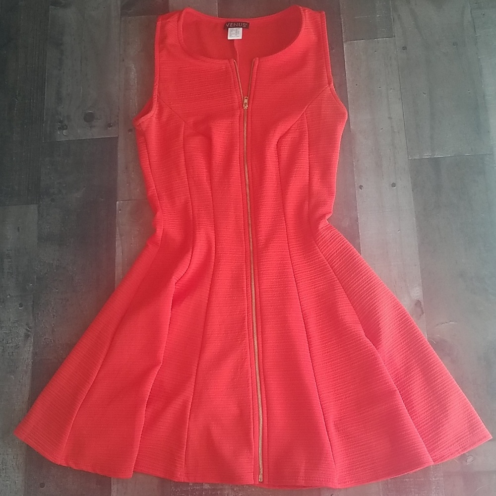 Venus Gold Zipper dress